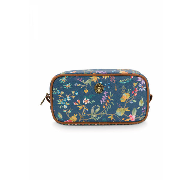 PIP Studio Petites Fleurs Small Square Cosmetic Bag - Dark Blue