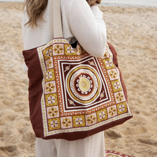 J Elliot Home Kasbah Cotton Tote Shopping Bag - Pink