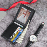 100% Genuine Leather Men's Wallet RFID Blocking Card Holder Bifold - Brown