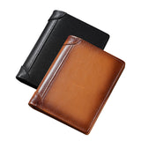 Genuine Leather Men's Wallet RFID Blocking Card Holder Bifold - Brown