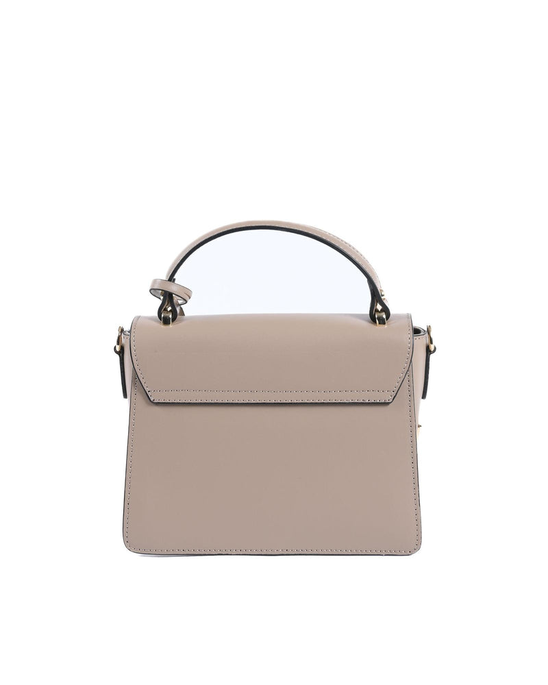Luxury Leather Handbag in Beige