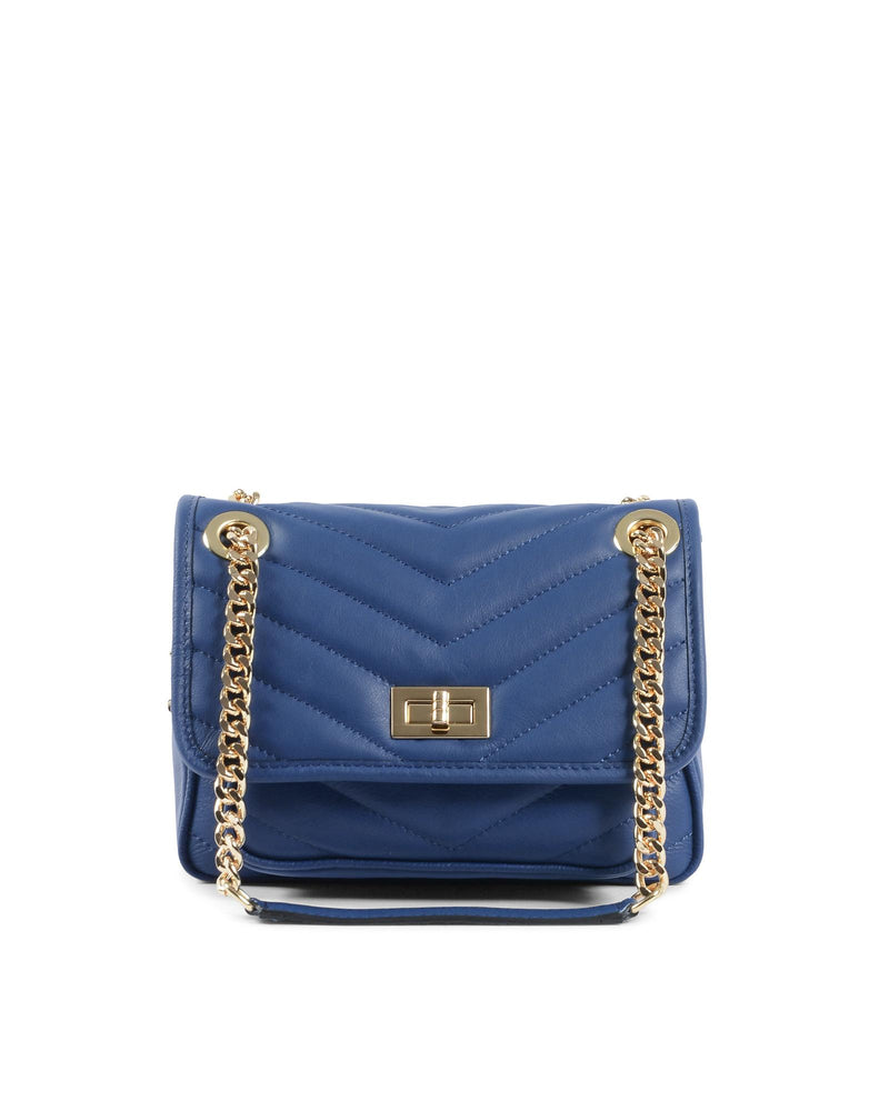 V Italia by Versace 1969 Women's Blue Leather Handbag