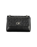 Calvin Klein Women's Black Polyester Handbag - 2 Chain Shoulder Handles