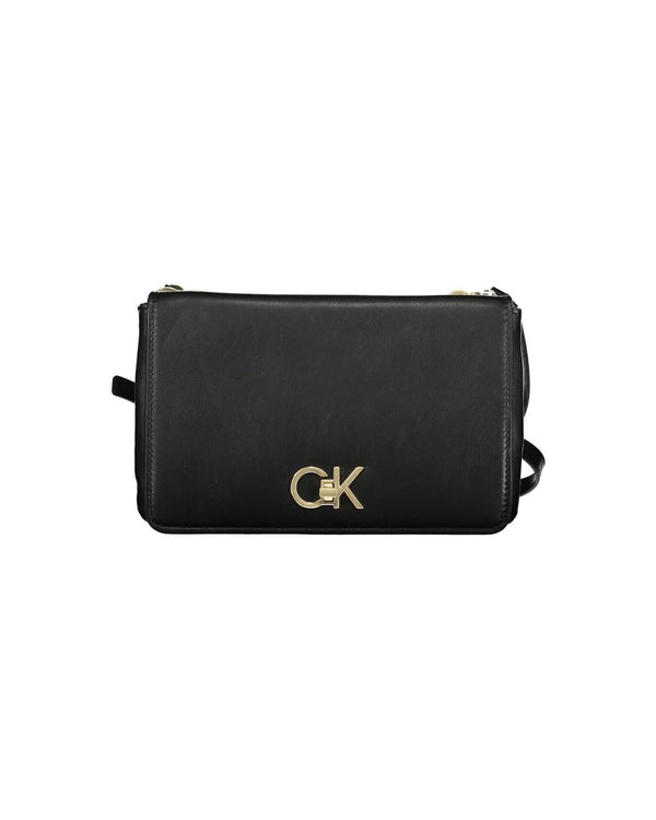 Calvin Klein Women's Black Polyester Handbag - Logo Detailing