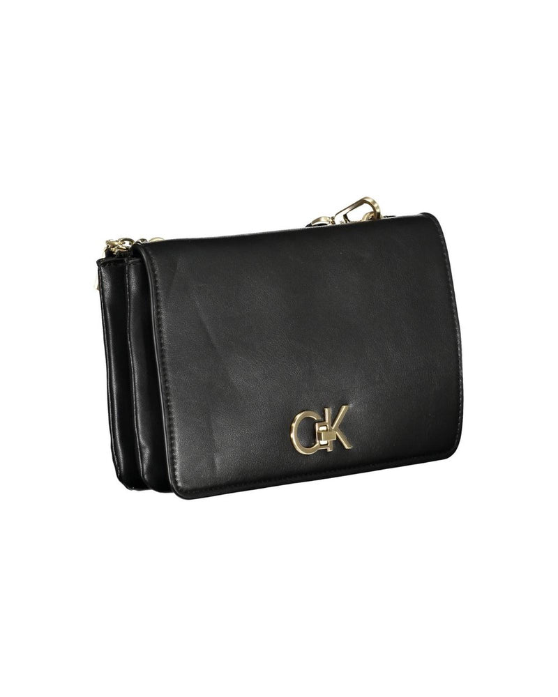 Calvin Klein Women's Black Polyester Handbag - Logo Detailing
