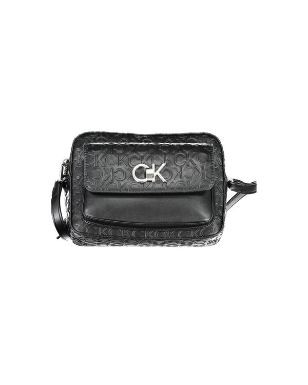 Calvin Klein Women's Black Polyester Handbag - Adjustable Shoulder Strap