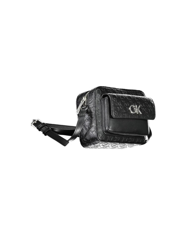 Calvin Klein Women's Black Polyester Handbag - Adjustable Shoulder Strap