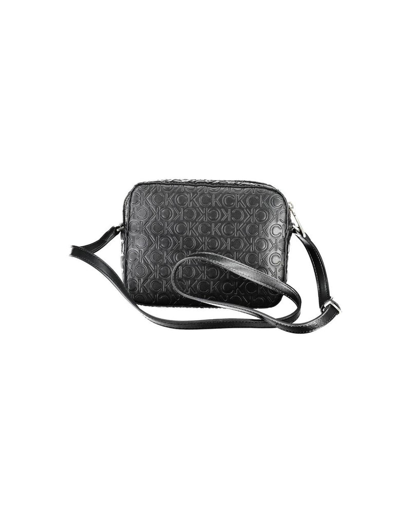 Calvin Klein Women's Black Polyester Handbag - Adjustable Shoulder Strap