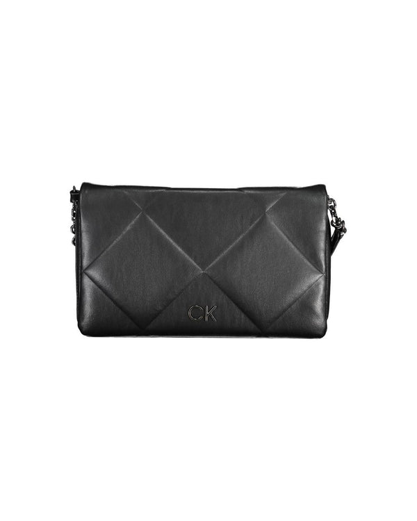 Calvin Klein Women's Black Polyester Handbag - Two Compartments