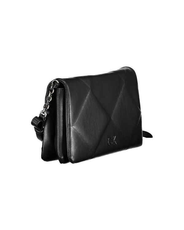 Calvin Klein Women's Black Polyester Handbag - Two Compartments
