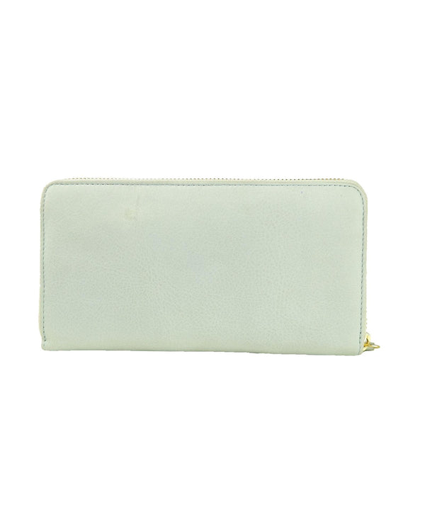 Cavalli Class Grey Purse with Light Blue Shadows and Zip Closure