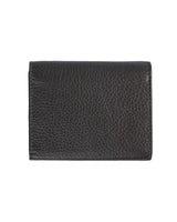 Embossed Leather Womens Wallet with Press Button Closure