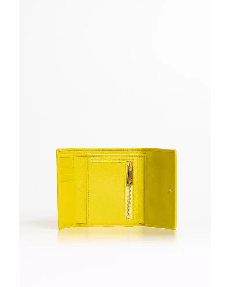 Embossed Logo Mini Wallet with Card Holder and Zip Compartment
