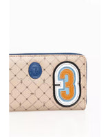 Trussardi Zip Wallet with 70s Print and Numeric Patch One Size