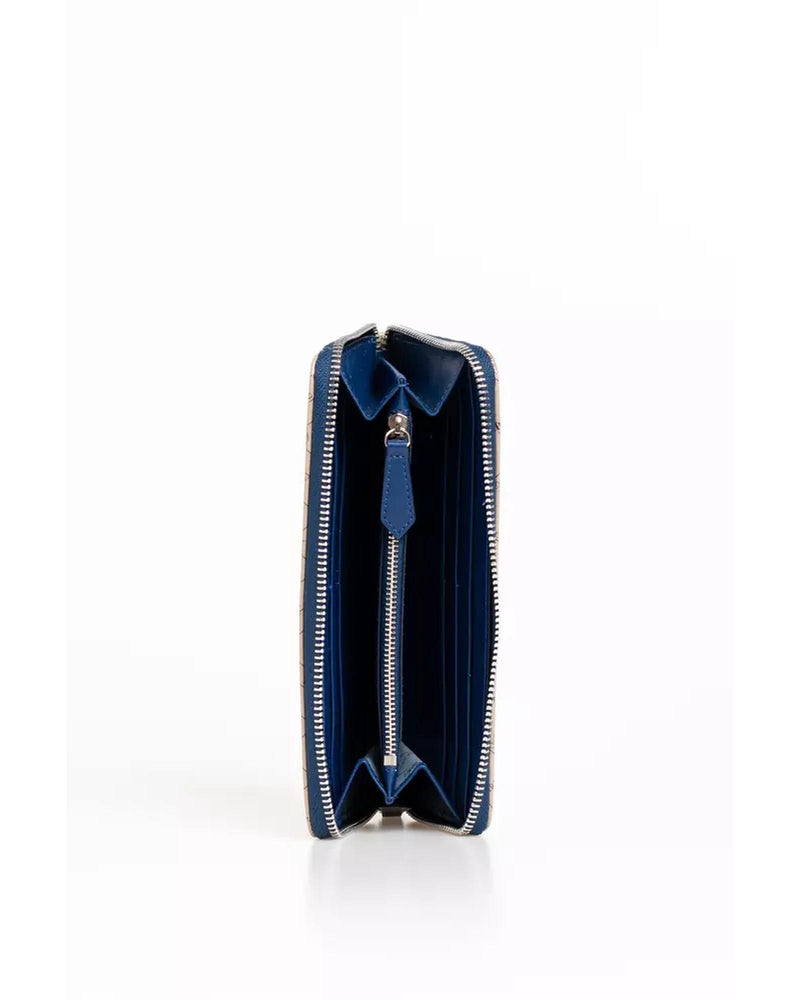 Trussardi Zip Wallet with 70s Print and Numeric Patch One Size