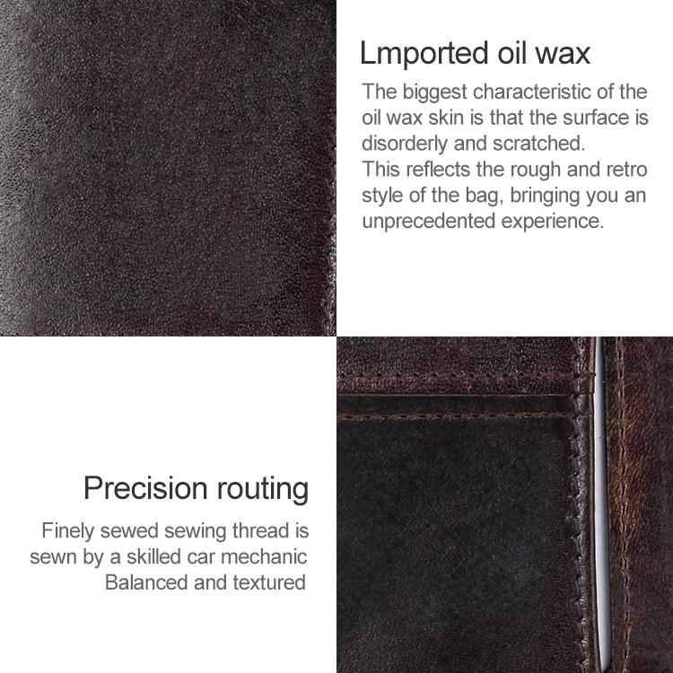 Detachable Card Holder Leather Wallet for Men - Antimagnetic Rfid