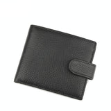 Rfid-blocking Short Mens Leather Wallet - Anti-magnetic