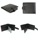 Rfid-blocking Short Mens Leather Wallet - Anti-magnetic