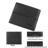 Rfid Mens Short Leather Wallet with Card Slots
