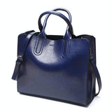 Large Tote Bag for Women - Trunk Shoulder Handbag - Blue