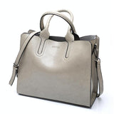 Large Tote Bag for Women - Trunk Shoulder Handbag - Grey