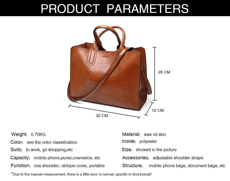 Large Tote Bag for Women - Trunk Shoulder Bag