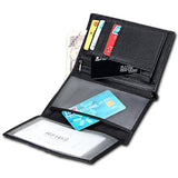 Mens Rfid Leather Wallet with Passport Holder - Multi-functional