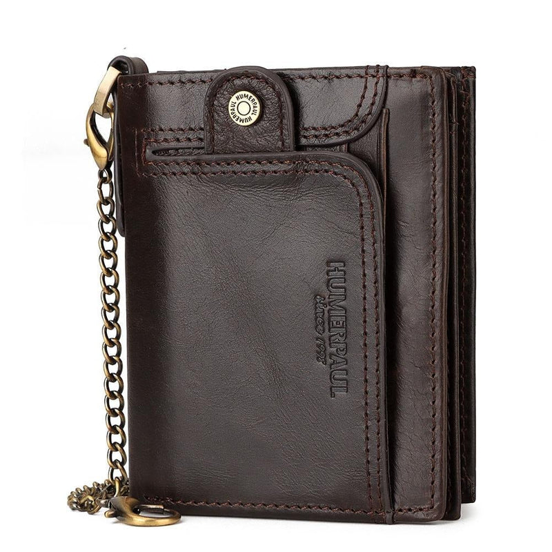 Anti-magnetic Rfid Mens Wallet - Secure Protection - Khaki