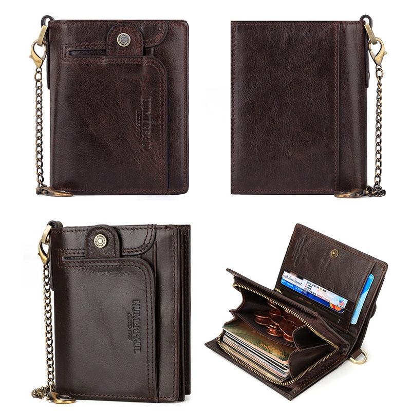 Anti-magnetic Rfid Mens Wallet - Secure Protection - Khaki