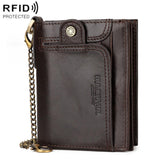 Anti-magnetic Rfid Mens Wallet - Secure Protection - Khaki
