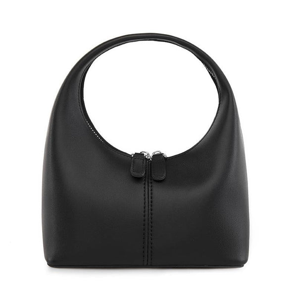 Chic Leather Handbag - Black