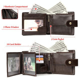 Mens Multi-card Anti-magnetic Wallet - Compact Design