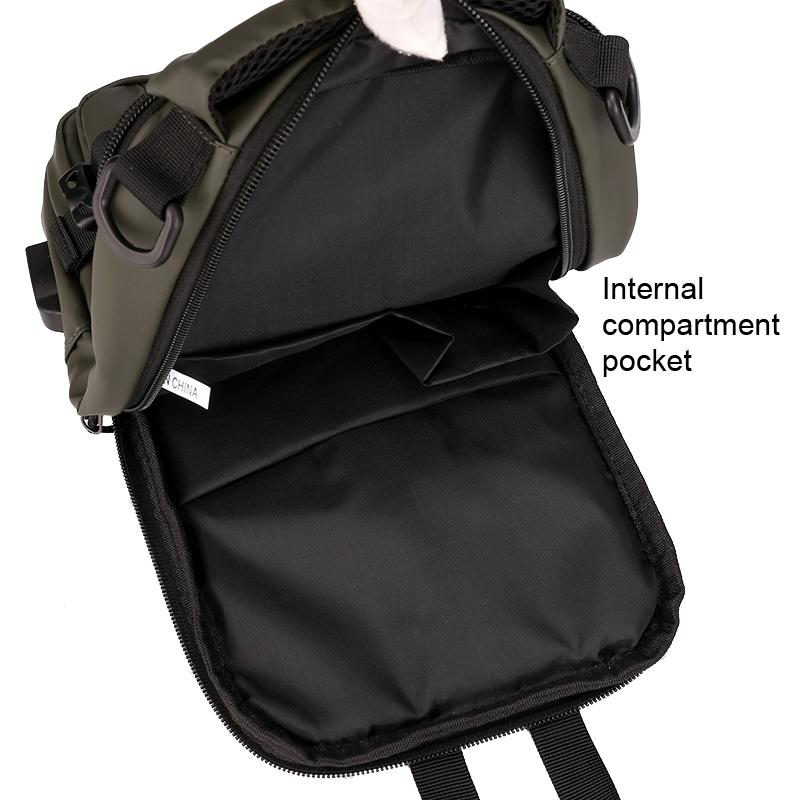 Mens Shoulder Messenger Bag - Khaki