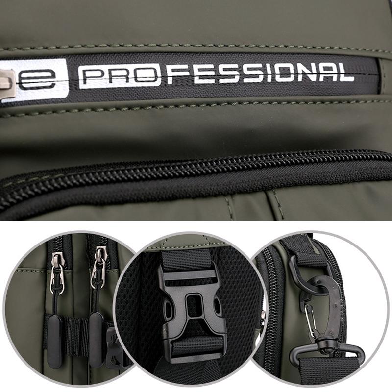 Mens Shoulder Messenger Bag - Khaki