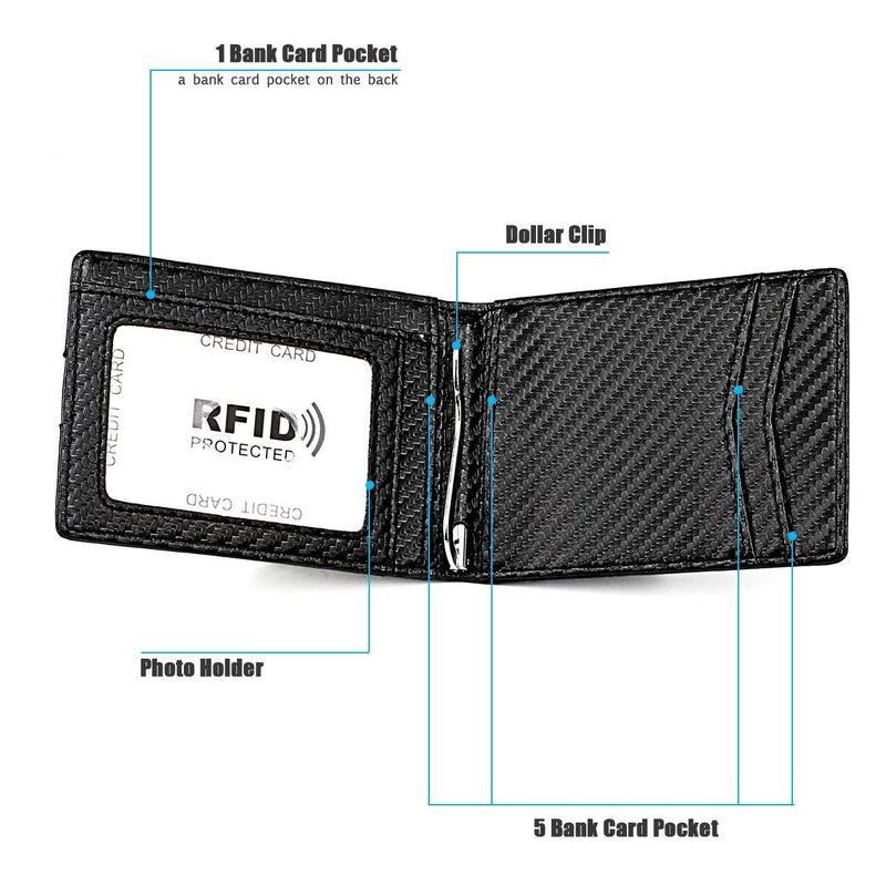Rfid-blocking Carbon Fibre Mens Wallet - Sleek & Secure