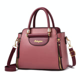 Contrast Ladies Handbag - Red