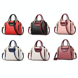Contrast Ladies Handbag - Red