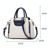 Contrast Ladies Handbag - Red