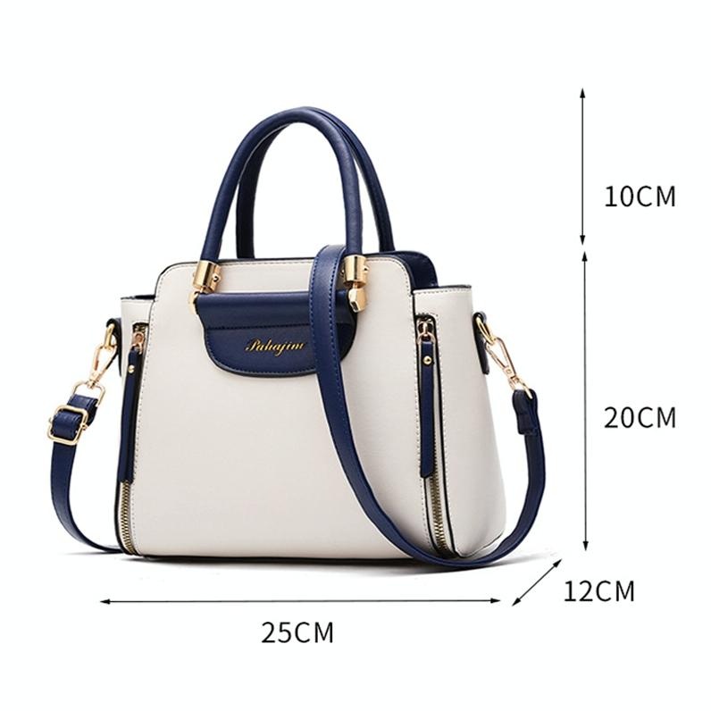 Contrast Ladies Handbag - Red