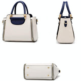 Contrast Ladies Handbag - Red