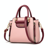 Contrast Ladies Handbag - Red