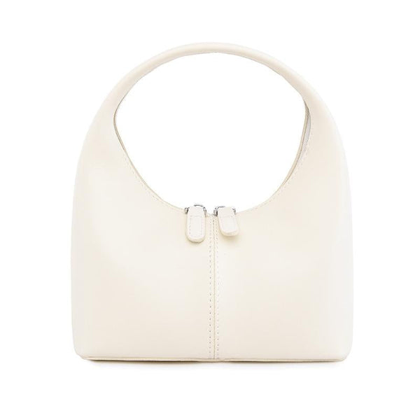 Chic Leather Handbag - White