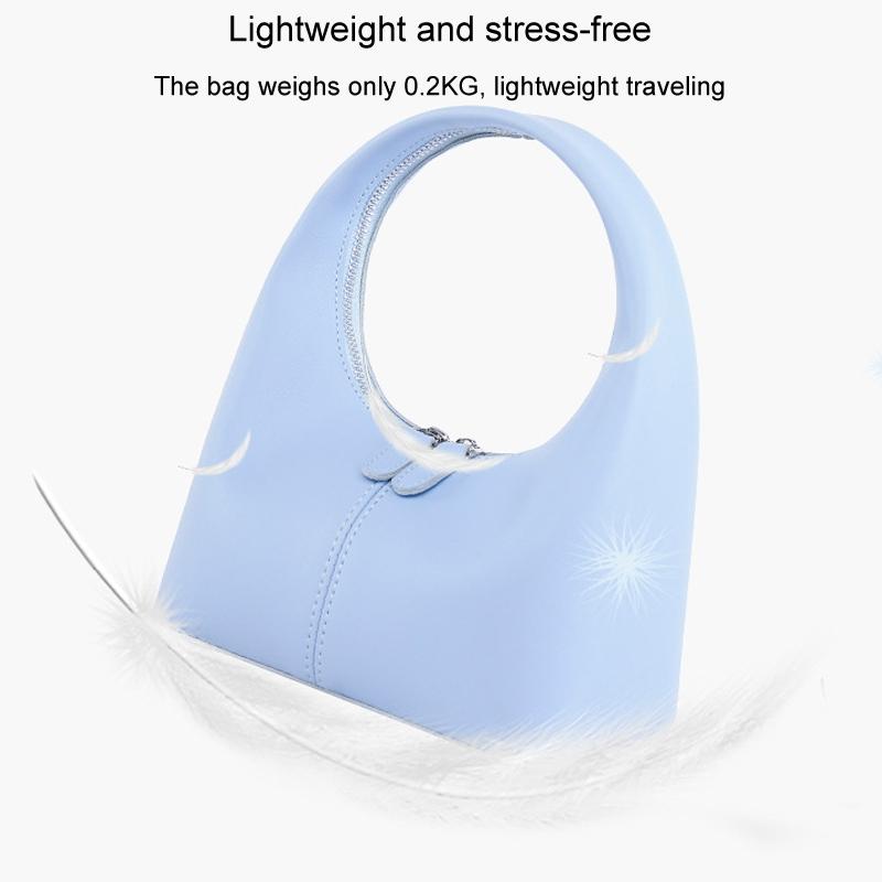 Chic Leather Handbag - White