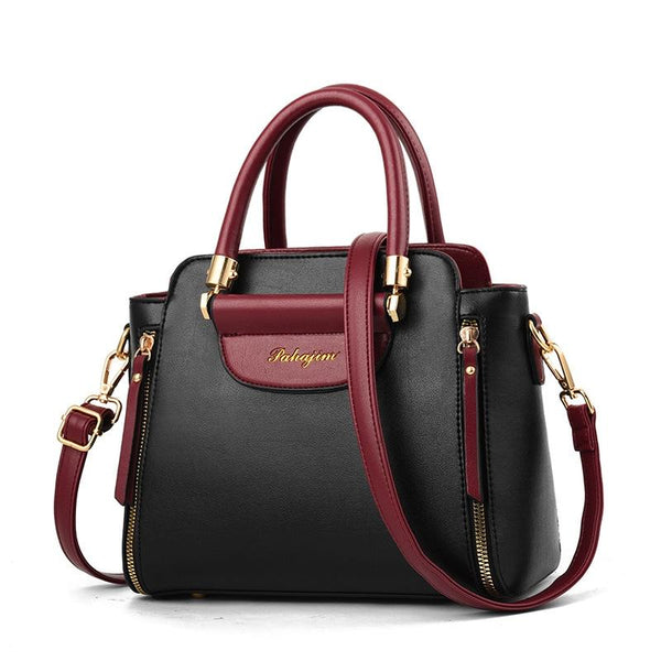 Contrast Ladies Handbag - Black
