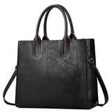 Retro Square Handbag - Vintage Style - Black