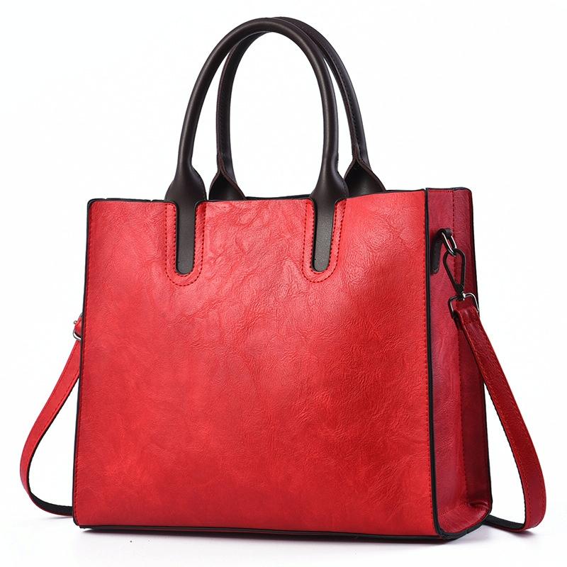 Retro Square Handbag - Vintage Style - Black