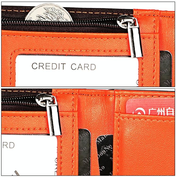 Anti-magnetic Leather Wallet with Zipper for Men - Rfid Protection - Black