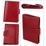 Men Rfid Leather Passport Wallet - Compact & Secure - Black