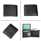 Leather Rfid Wallet with Card Slots for Men - Brown
