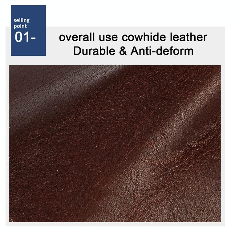 Leather Rfid Wallet with Card Slots for Men - Brown